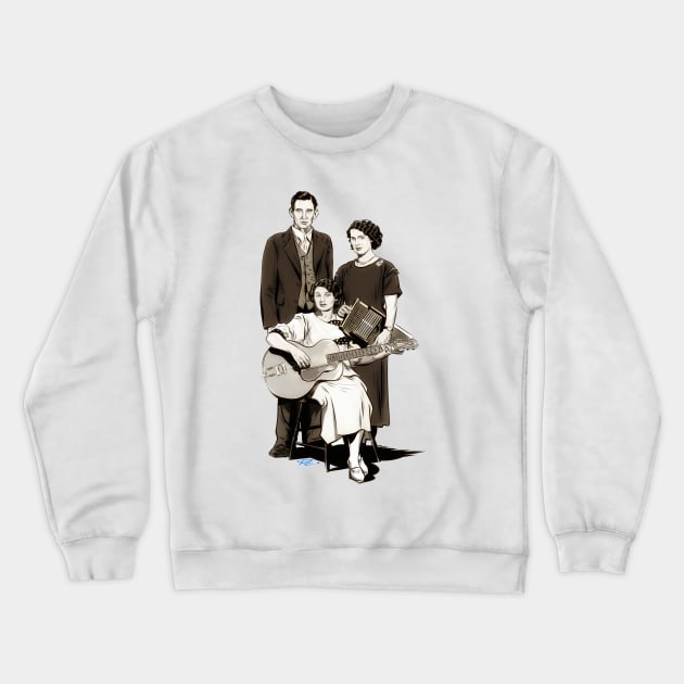 The Carter Family - An illustration by Paul Cemmick Crewneck Sweatshirt by PLAYDIGITAL2020
